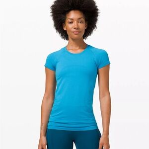 lululemon swiftly tech tee turquoise tide size 2